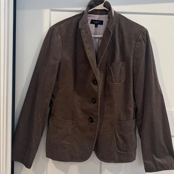 Talbots Women's Gray Blazer with Pink Lining - Picture 5 of 7